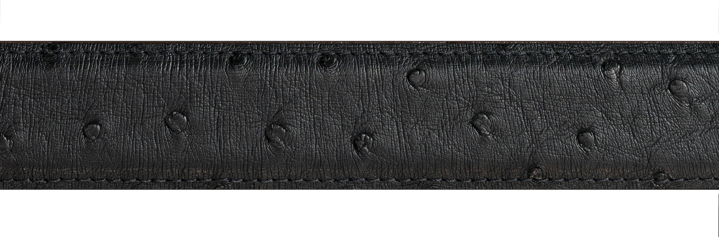 Black Ostrich Belt
