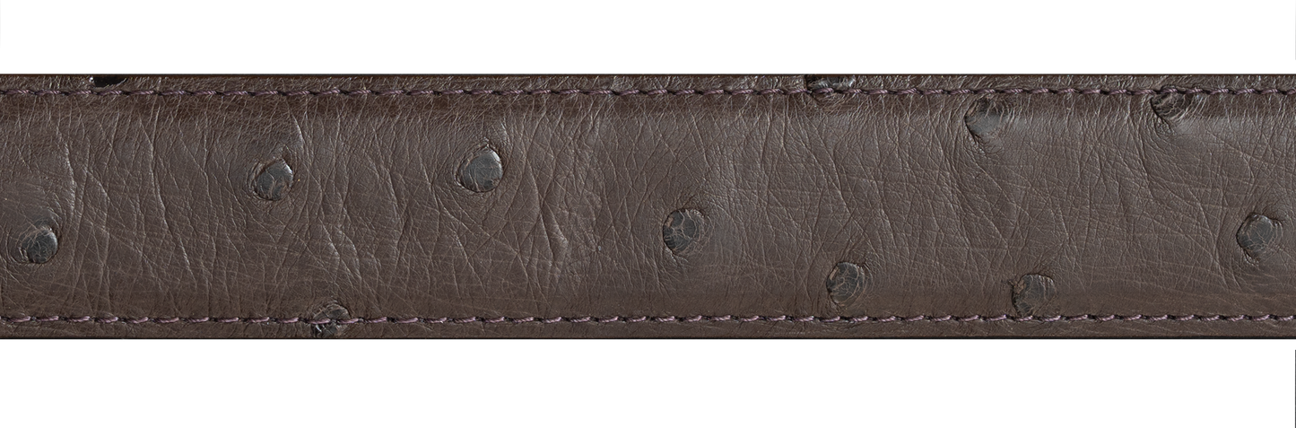 Brown Ostrich Belt