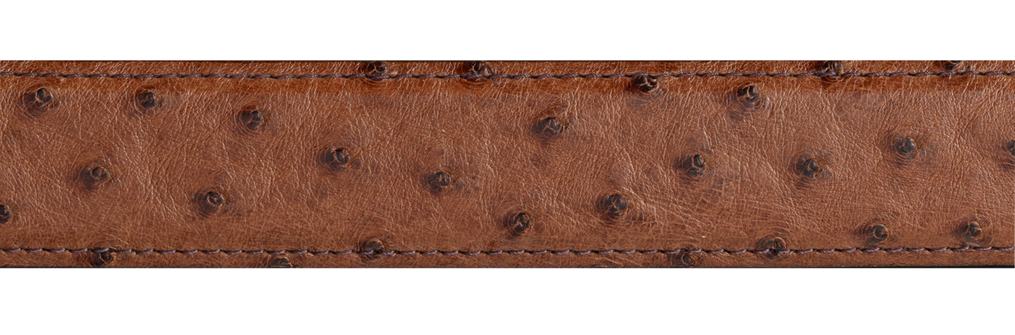 Cognac Ostrich Belt